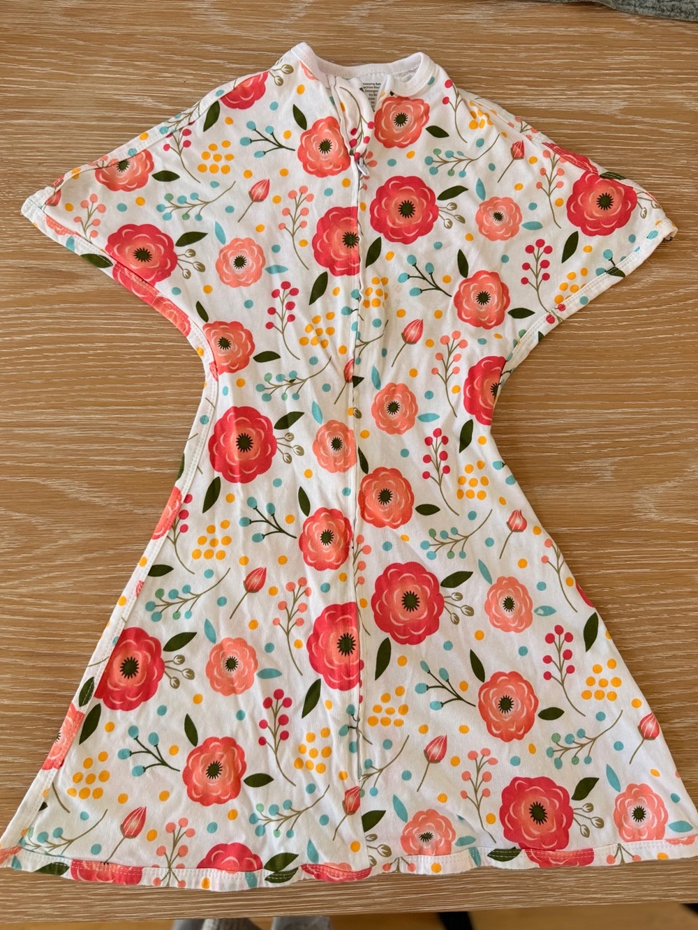 Floral Pink Kids Sleep Sack Pajama - Cozy Zip Front